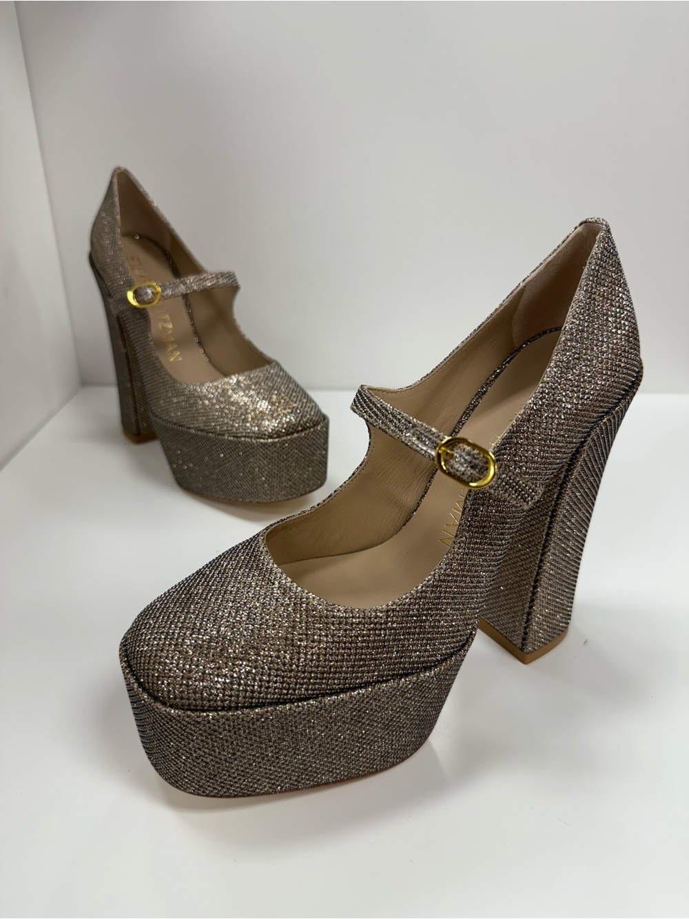Stuart Weitzman Sky High Mary Jane Pump
in Adobe